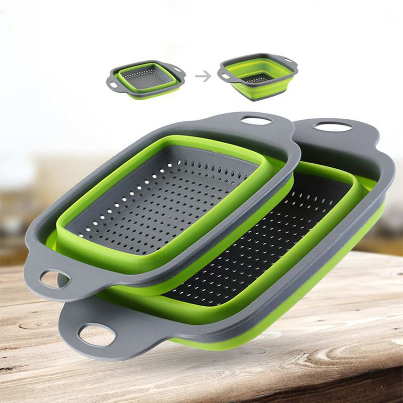 Kitchen Gadgets Dropshipping - LMETJMA carré pliable passoire Silicone cuisine