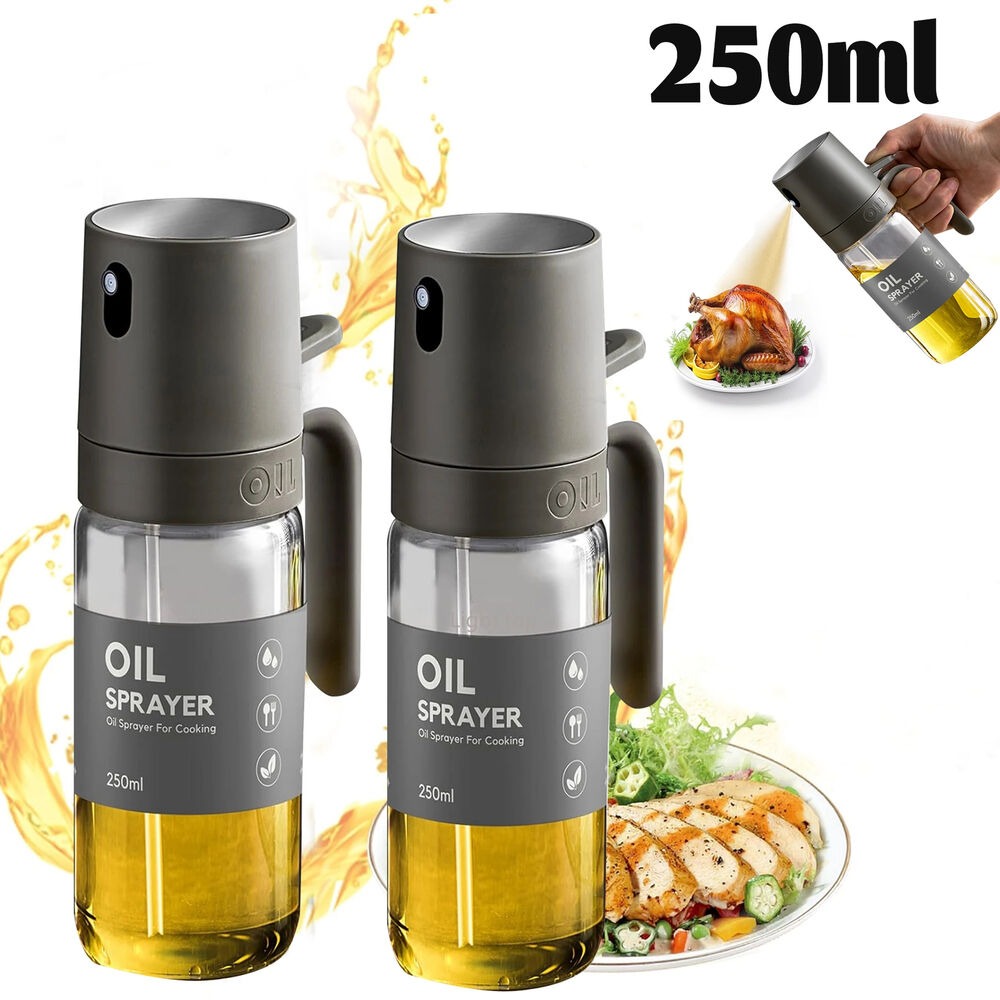 Kitchen Gadgets Air Fryer - Pulvérisateur d'huile 250 ml, en verre