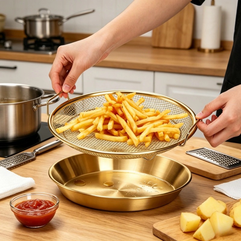 Grille de friteuse robuste dor - Kitchen Gadgets Air Fryer avis et prix