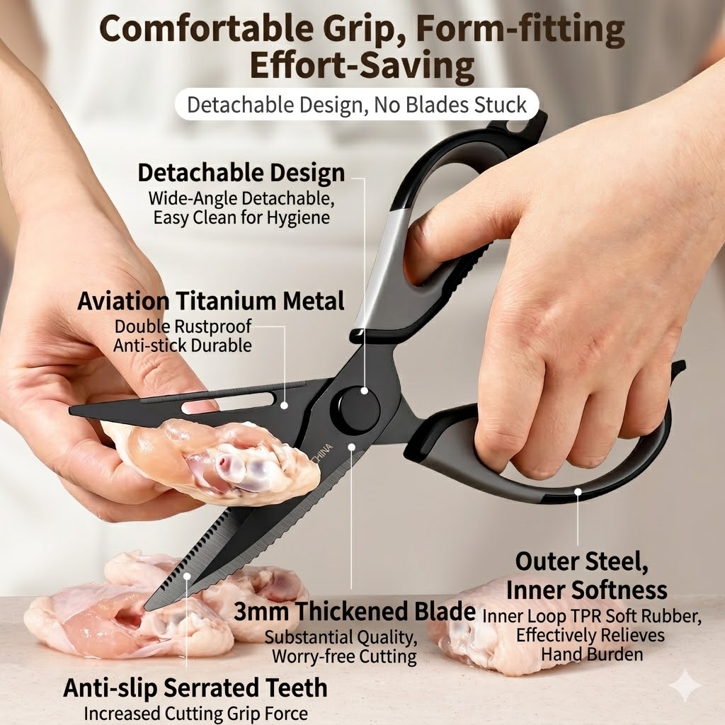Ciseaux de cuisine en titane p - Kitchen Gadgets Deals avis et prix